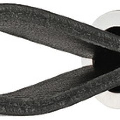 maner piele negru/inox 18x44mm