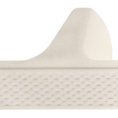 Knob zi. oyster white struc. 41x26mm