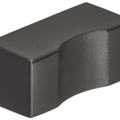 Knob st.st.black mat. 12x12x25mm