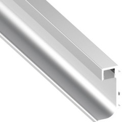 Rec.grip L-profile LED alu.silv. 2500mm