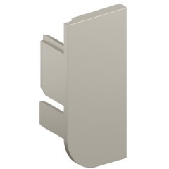 End cap, le. plast. st.st.col.L-profile