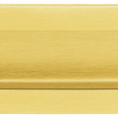 Flush handle st.st.brass pol.140x45x13mm