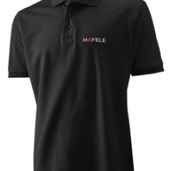 Poloshirt black S size with logo