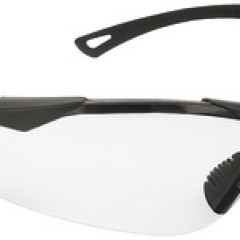 Eye protectors clear w.black temple