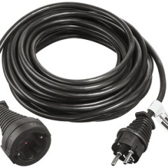 Extens.lead w/o hold.black 10m