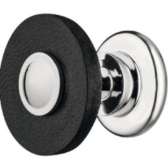 Knob steel chr.pol.leat.anthr. 29x29mm